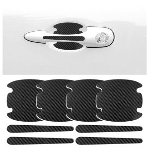 8PCS Carbon Fiber Car Door Handle Protectors