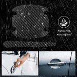 8PCS Carbon Fiber Car Door Handle Protectors