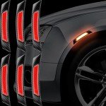 6 Pcs Carbon Fiber Car Reflective Trim Stickers