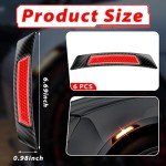 6 Pcs Carbon Fiber Car Reflective Trim Stickers
