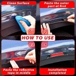 6 Pcs Carbon Fiber Car Reflective Trim Stickers