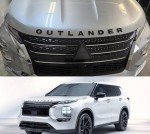 Mitsubishi Outlander Hood Emblem Badge - Black Letters