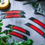 6 Pcs Carbon Fiber Car Reflective Trim Stickers