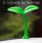 Funny Green Bean Sprout Car Roof Sticker