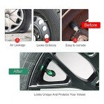 SINGARO Personalized Tire Valve Stem Caps - Green