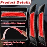 6 Pcs Carbon Fiber Car Reflective Trim Stickers