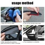 Carbon Fiber Rain Eyebrow for Car Mirrors - 2 Pack