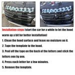 Mitsubishi Outlander Hood Emblem Badge - Black Letters