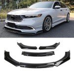 Universal Car Front Bumper Lip Kit - Glossy Black