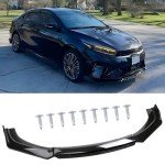 Universal Car Front Bumper Lip Kit - Glossy Black