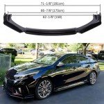 Universal Car Front Bumper Lip Kit - Glossy Black