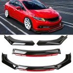 DREAMOTOR Universal 4 PCS Front Bumper Splitter Kit