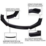 Universal Car Front Bumper Lip Kit - Glossy Black