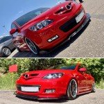 Universal Car Front Bumper Lip Kit - Glossy Black