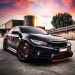 DREAMOTOR Universal 4 PCS Front Bumper Splitter Kit