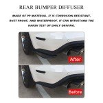 TOBENBONE 2 PCS Carbon Fiber Bumper Diffuser Kit