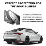 TOBENBONE 2 PCS Carbon Fiber Bumper Diffuser Kit