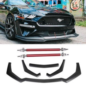 Matte Black Bumper Lip Kit for 2018-2022 Mustang