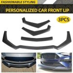 Matte Black Bumper Lip Kit for 2018-2022 Mustang