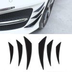 Gunhunt Pack-6 Car Spoiler Canards Kit - Glossy Black