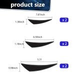 Gunhunt Pack-6 Car Spoiler Canards Kit - Glossy Black