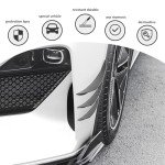 Gunhunt Pack-6 Car Spoiler Canards Kit - Glossy Black