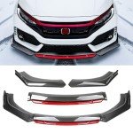 4Pcs Universal Front Bumper Lip Spoiler Kit
