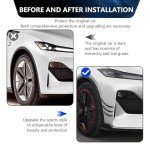 Gunhunt Pack-6 Car Spoiler Canards Kit - Glossy Black