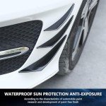 Gunhunt Pack-6 Car Spoiler Canards Kit - Glossy Black