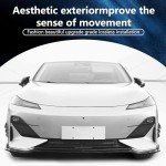 Gunhunt Pack-6 Car Spoiler Canards Kit - Glossy Black