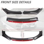 4Pcs Universal Front Bumper Lip Spoiler Kit