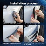 Gunhunt Pack-6 Car Spoiler Canards Kit - Glossy Black