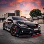 4Pcs Universal Front Bumper Lip Spoiler Kit