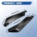 Kutyun Universal Rear Bumper Guard Kit - Black