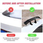 3PCS Universal Mini Car Spoiler Wing - Black