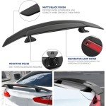 47" Matte Black Universal Car Spoiler Wing