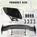 47 Inch Adjustable Universal Rear Spoiler Wing