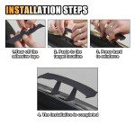 3PCS Mini Carbon Fiber Car Spoiler Wings