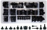 160 PCS Black Rubber Bumper Stopper Set