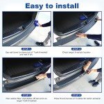 Carbon Fiber Leather Boot Threshold Protector Sticker