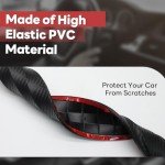 Bonsicoky 4-Pack Black Bumper Guard Strips