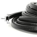 32.8Ft Car Door Edge Guards - Black U-Shaped