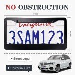 Matte Black Universal Aluminum License Plate Frames