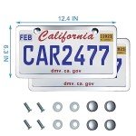 2-Pack Silver Rust-Proof License Plate Frames