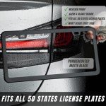 Black Matte Aluminum License Plate Frame Set