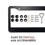 Matte Black Universal Aluminum License Plate Frames