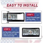 Matte Black Universal Aluminum License Plate Frames