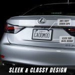 Black Matte Aluminum License Plate Frame Set