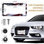 American Flag Car License Plate Frame Set