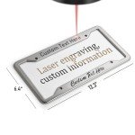 Custom Black Metal License Plate Frame with Screws